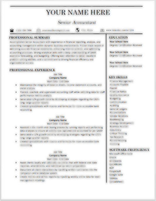 Accounting Resume Template