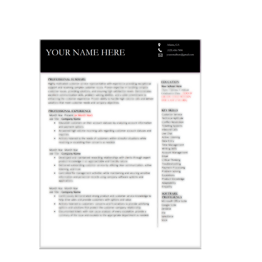 Entertainment Resume Template