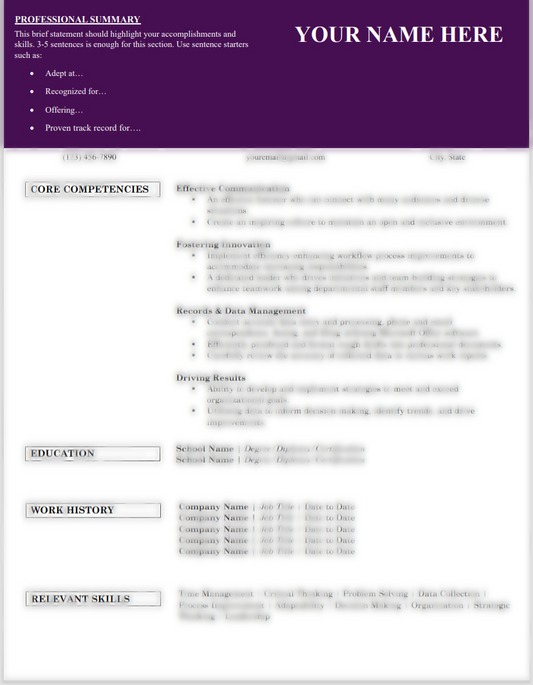 Functional Resume Template